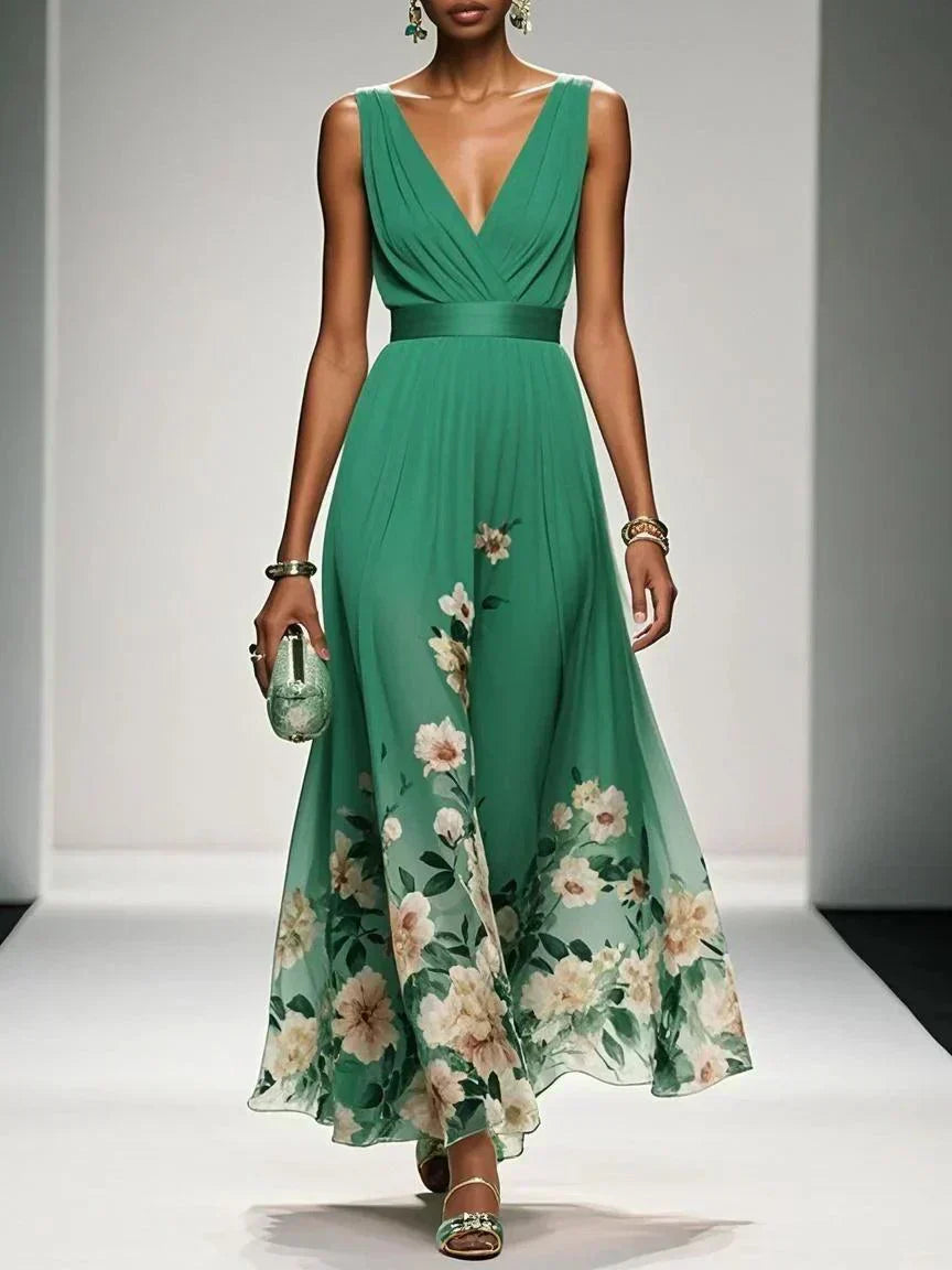 Gaia | Women's Floral Print Wedding Guest Dress