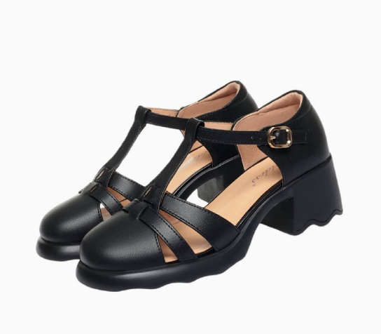 Alice | Orthopaedic T-Strap Block Heels
