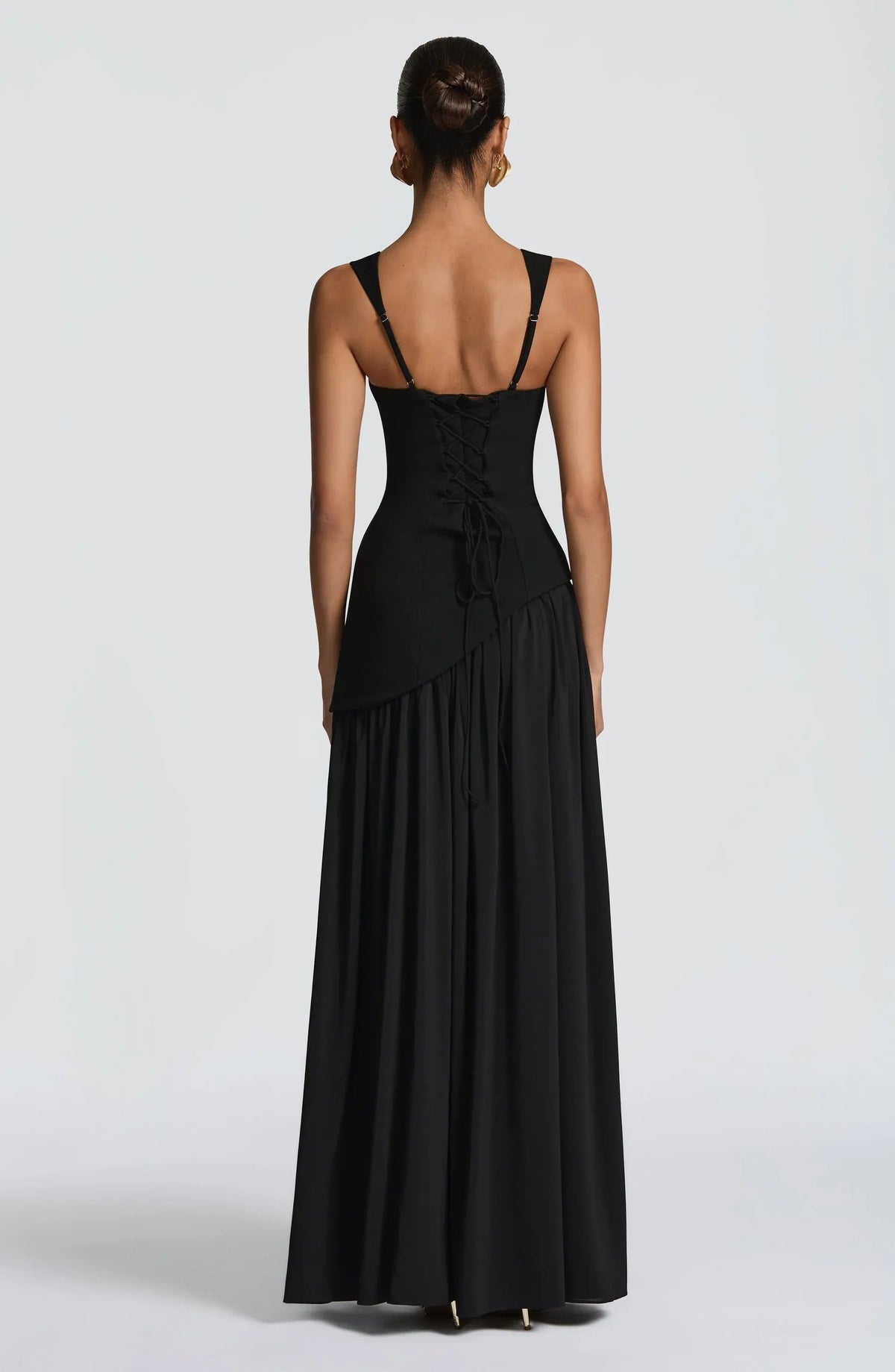 Imogen | Women's A-Line Sleeveless Fitted-Waist Maxi Dress